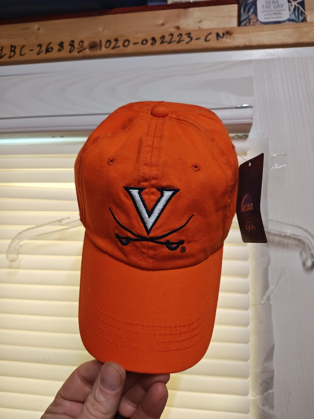 NCAA Orange Virginia Cavaliers V Logo Adjustable Hat